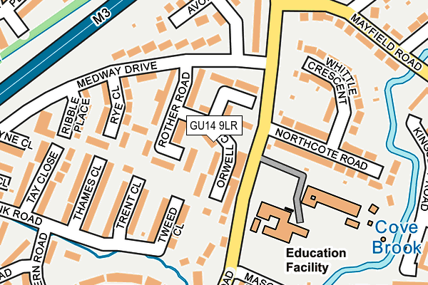 GU14 9LR map - OS OpenMap – Local (Ordnance Survey)