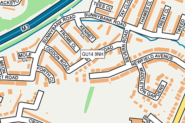 GU14 9NH map - OS OpenMap – Local (Ordnance Survey)