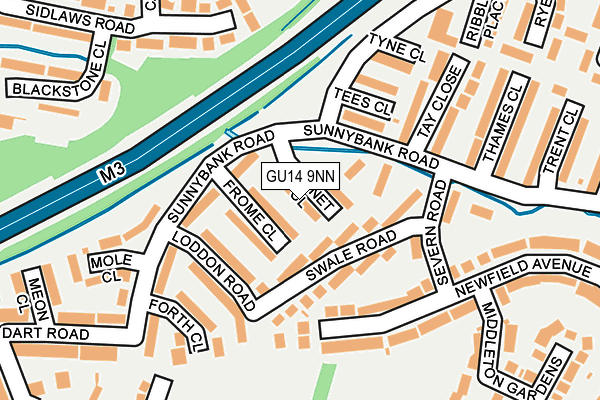 GU14 9NN map - OS OpenMap – Local (Ordnance Survey)