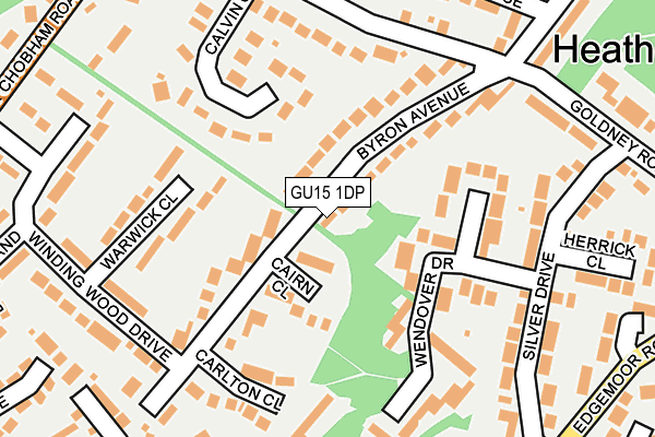GU15 1DP map - OS OpenMap – Local (Ordnance Survey)