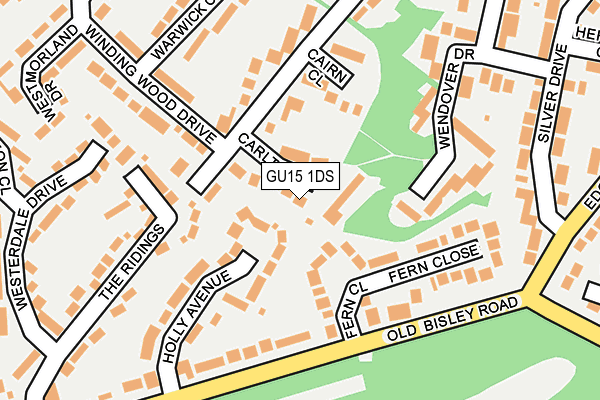 GU15 1DS map - OS OpenMap – Local (Ordnance Survey)