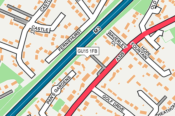 GU15 1FB map - OS OpenMap – Local (Ordnance Survey)
