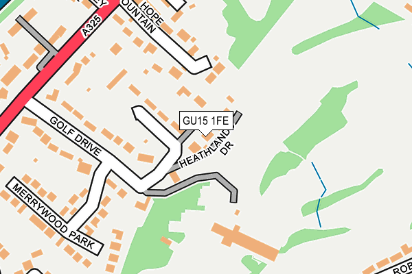 GU15 1FE map - OS OpenMap – Local (Ordnance Survey)