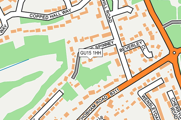 GU15 1HH map - OS OpenMap – Local (Ordnance Survey)