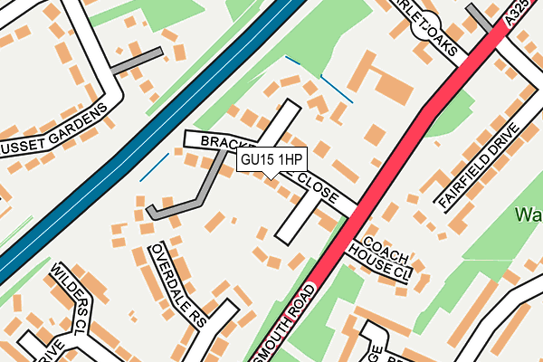 GU15 1HP map - OS OpenMap – Local (Ordnance Survey)