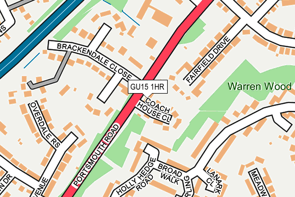 GU15 1HR map - OS OpenMap – Local (Ordnance Survey)