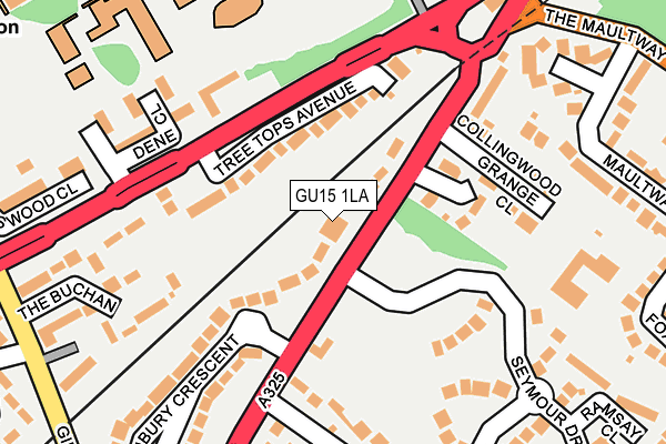 GU15 1LA map - OS OpenMap – Local (Ordnance Survey)