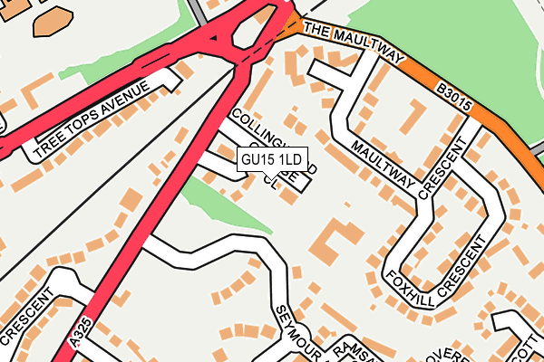 GU15 1LD map - OS OpenMap – Local (Ordnance Survey)