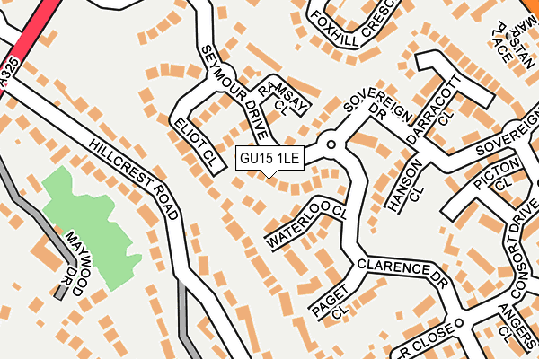 GU15 1LE map - OS OpenMap – Local (Ordnance Survey)