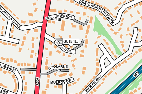 GU15 1LJ map - OS OpenMap – Local (Ordnance Survey)