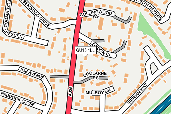 GU15 1LL map - OS OpenMap – Local (Ordnance Survey)