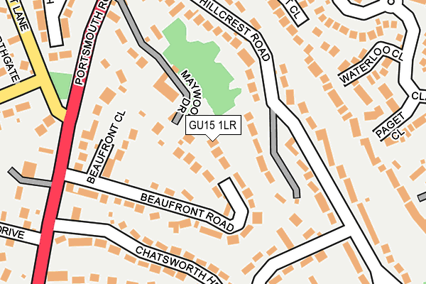 GU15 1LR map - OS OpenMap – Local (Ordnance Survey)