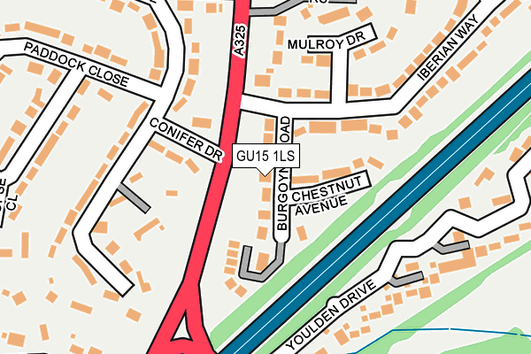 GU15 1LS map - OS OpenMap – Local (Ordnance Survey)