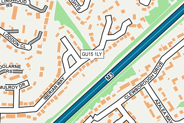 GU15 1LY map - OS OpenMap – Local (Ordnance Survey)