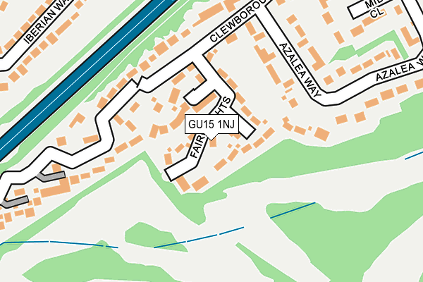 GU15 1NJ map - OS OpenMap – Local (Ordnance Survey)
