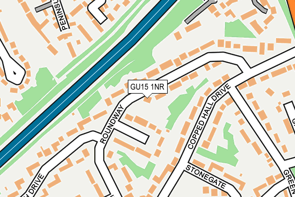 GU15 1NR map - OS OpenMap – Local (Ordnance Survey)
