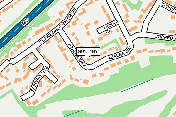 GU15 1NY map - OS OpenMap – Local (Ordnance Survey)