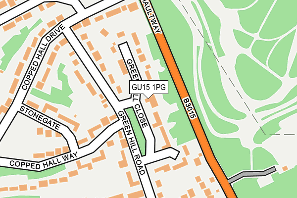 GU15 1PG map - OS OpenMap – Local (Ordnance Survey)