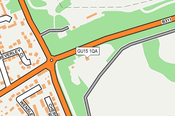 GU15 1QA map - OS OpenMap – Local (Ordnance Survey)