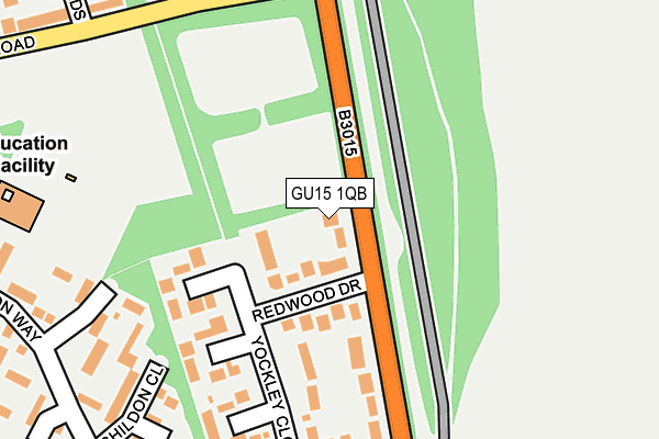 GU15 1QB map - OS OpenMap – Local (Ordnance Survey)