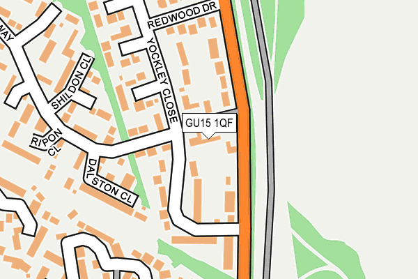 GU15 1QF map - OS OpenMap – Local (Ordnance Survey)