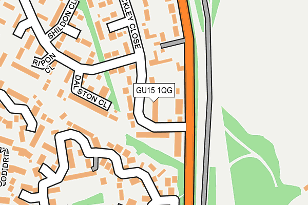 GU15 1QG map - OS OpenMap – Local (Ordnance Survey)