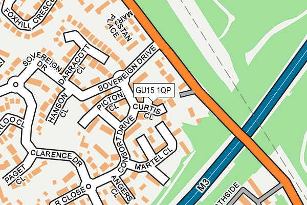 GU15 1QP map - OS OpenMap – Local (Ordnance Survey)
