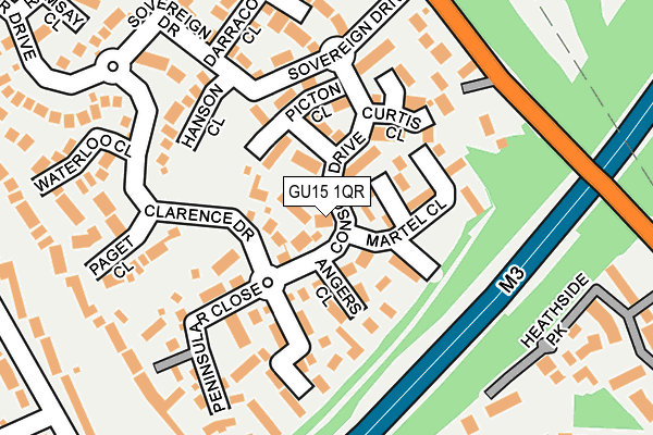 GU15 1QR map - OS OpenMap – Local (Ordnance Survey)