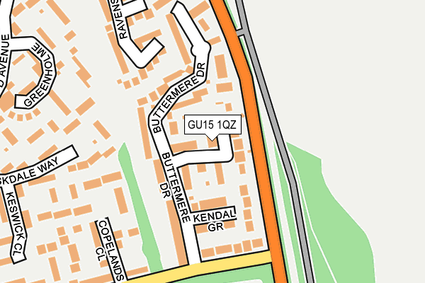 GU15 1QZ map - OS OpenMap – Local (Ordnance Survey)