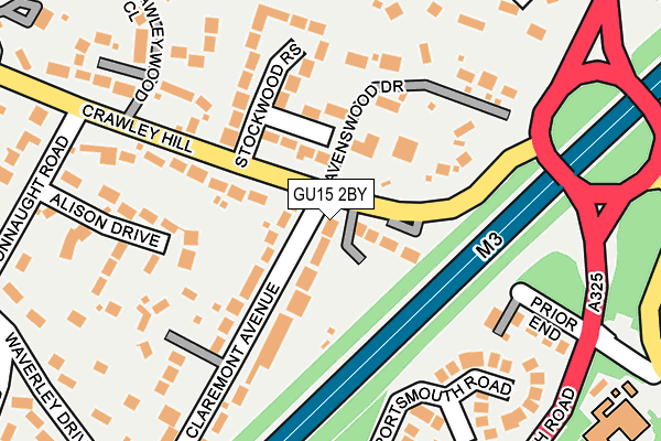 GU15 2BY map - OS OpenMap – Local (Ordnance Survey)