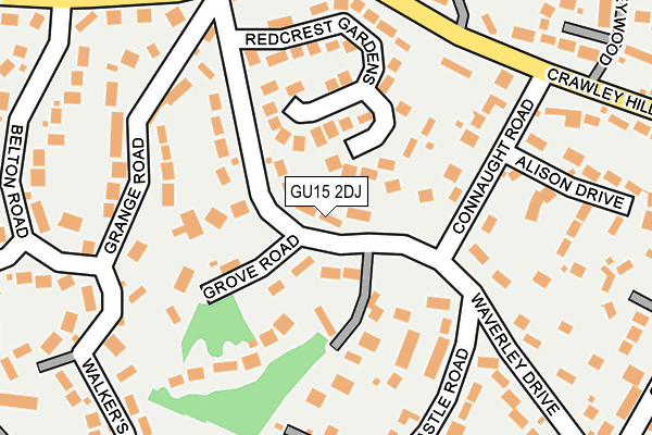 GU15 2DJ map - OS OpenMap – Local (Ordnance Survey)
