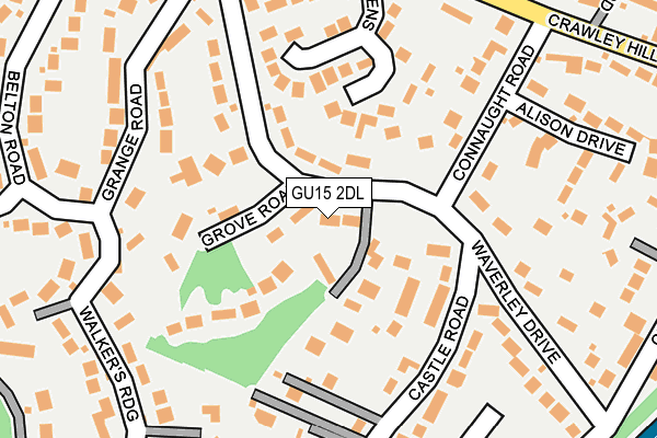 GU15 2DL map - OS OpenMap – Local (Ordnance Survey)
