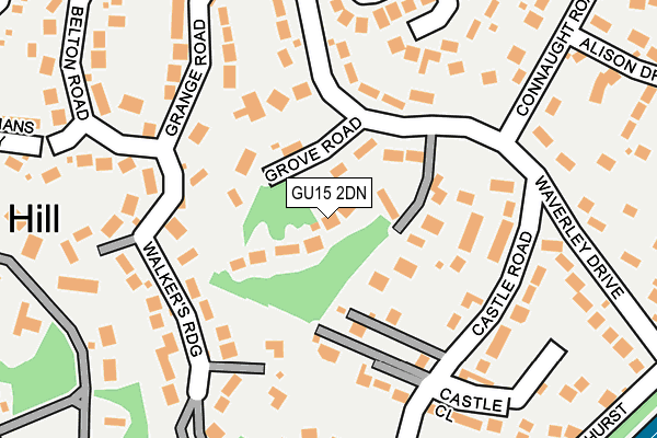 GU15 2DN map - OS OpenMap – Local (Ordnance Survey)