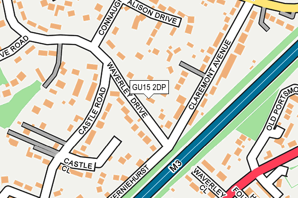 GU15 2DP map - OS OpenMap – Local (Ordnance Survey)