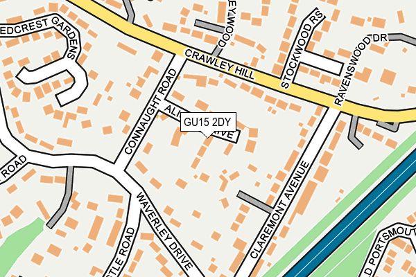 GU15 2DY map - OS OpenMap – Local (Ordnance Survey)