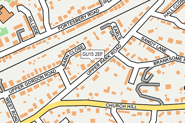 GU15 2EF map - OS OpenMap – Local (Ordnance Survey)