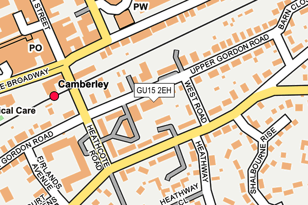 GU15 2EH map - OS OpenMap – Local (Ordnance Survey)