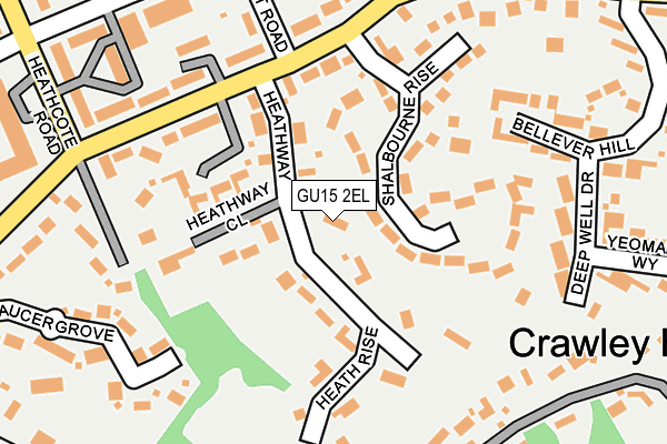 GU15 2EL map - OS OpenMap – Local (Ordnance Survey)