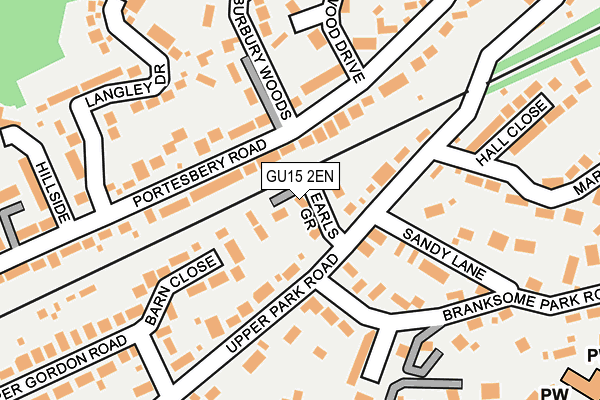 GU15 2EN map - OS OpenMap – Local (Ordnance Survey)
