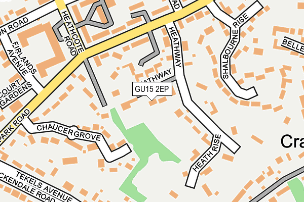 GU15 2EP map - OS OpenMap – Local (Ordnance Survey)