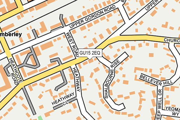 GU15 2EQ map - OS OpenMap – Local (Ordnance Survey)