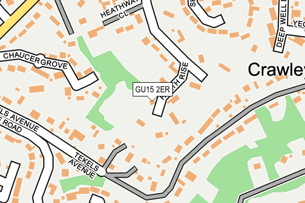 GU15 2ER map - OS OpenMap – Local (Ordnance Survey)