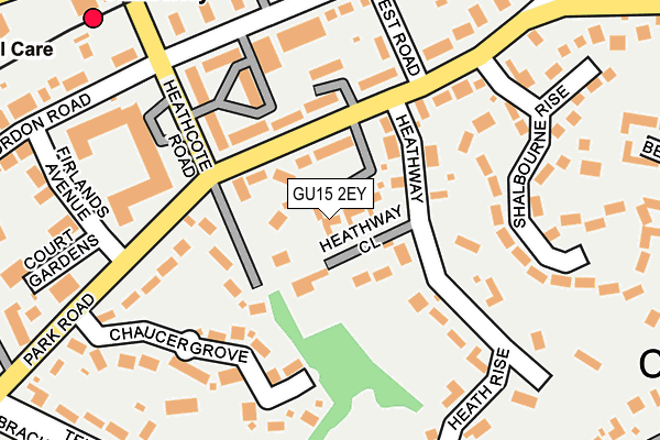 GU15 2EY map - OS OpenMap – Local (Ordnance Survey)