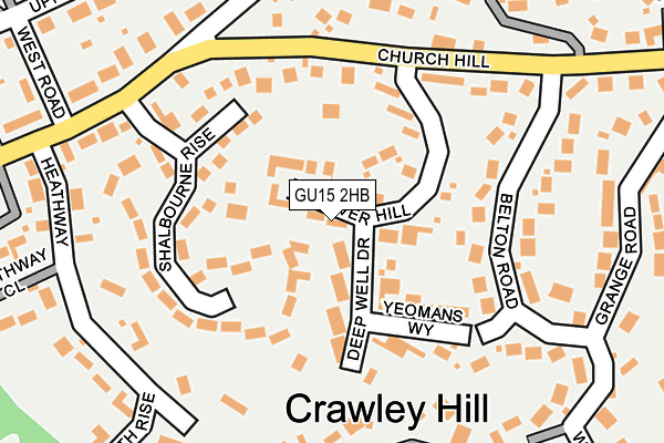 GU15 2HB map - OS OpenMap – Local (Ordnance Survey)