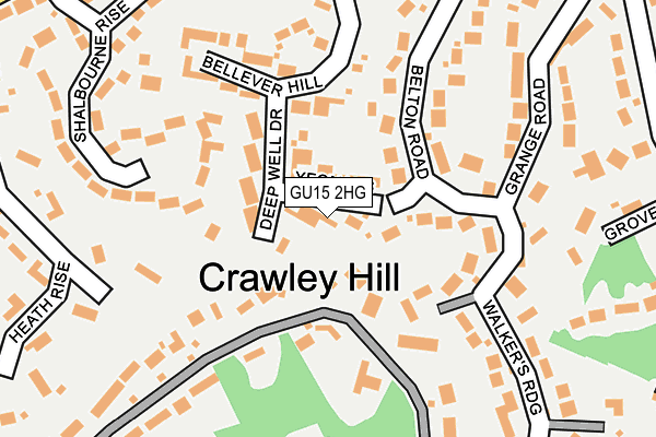 GU15 2HG map - OS OpenMap – Local (Ordnance Survey)