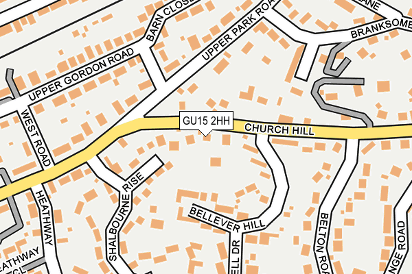 GU15 2HH map - OS OpenMap – Local (Ordnance Survey)