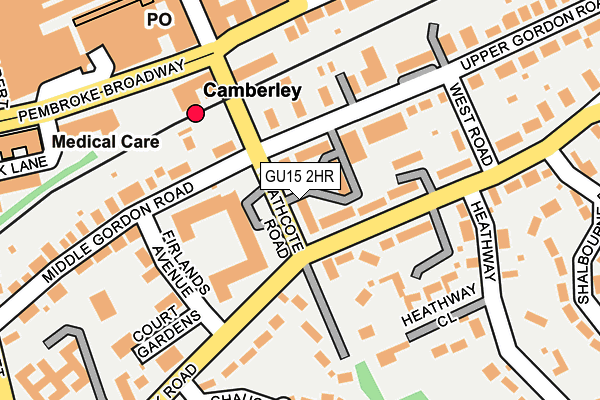 GU15 2HR map - OS OpenMap – Local (Ordnance Survey)