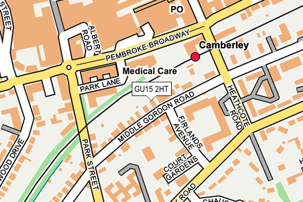 GU15 2HT map - OS OpenMap – Local (Ordnance Survey)