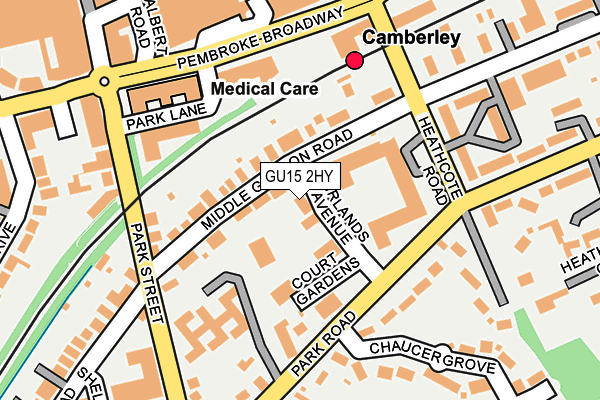GU15 2HY map - OS OpenMap – Local (Ordnance Survey)