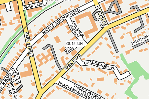 GU15 2JH map - OS OpenMap – Local (Ordnance Survey)
